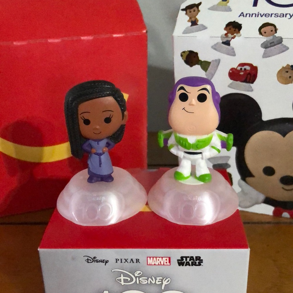 Asha and Buzz Lightyear 21 McDonald’s happy meal Disney 100 Anniversary